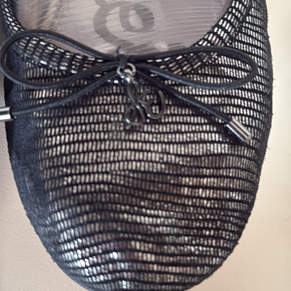 Sam Edelman Black Metallic Felicia Flats size 7.5 or 38 eur - Picture 10 of 11
